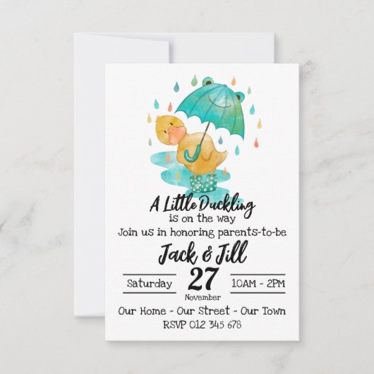 Une petite canette est en route Invitation (Devant)