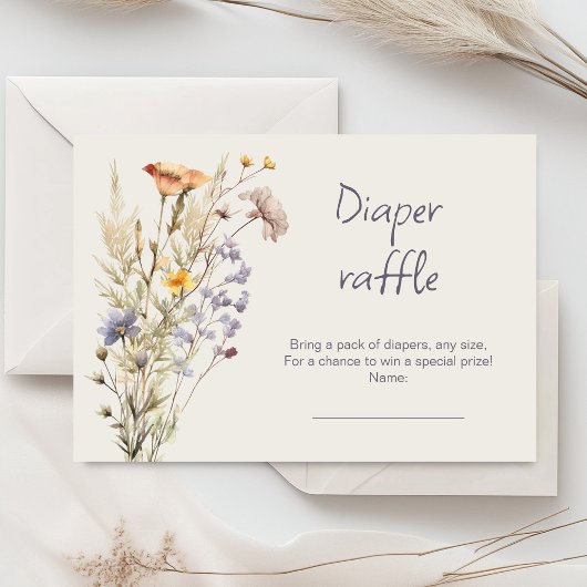 Une petite carte baby shower fille fleur sauvage