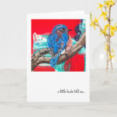 Une petite carte de birdie (Fleur jaune)