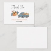 Une petite carte de note baby shower citrouille (Devant / Derrière)