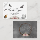 Une petite carte de vœux Halloween Boo (Devant / Derrière)