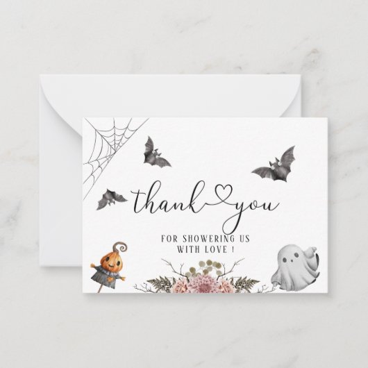 Une petite carte de vœux Halloween Boo (Devant)