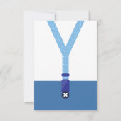 Une petite carte d'invitation baby shower homme (Dos)