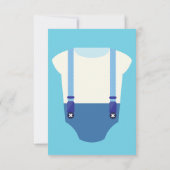 Une petite carte d'invitation baby shower homme (Dos)