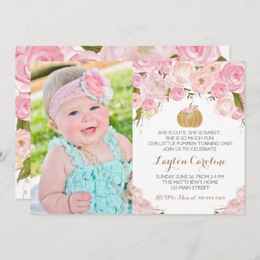 Une petite carte d'invitation d'anniversaire Citro (Devant / Derrière)