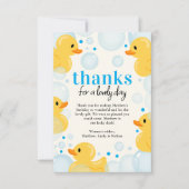 Une petite chanceuse Première carte de remerciemen (Devant)