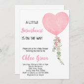 Une petite chérie est en route Invitation (Devant / Derrière)