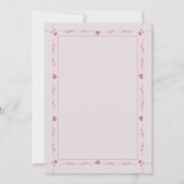 Une petite chérie est sur la voie Invitation (Dos)