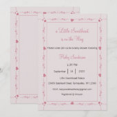 Une petite chérie est sur la voie Invitation (Devant / Derrière)