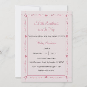 Une petite chérie est sur la voie Invitation
