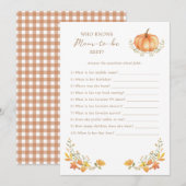 Une petite chute de citrouille | Carte de jeu pour (Devant / Derrière)