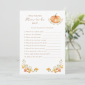 Une petite citrouille d'automne | Carte de jeu pou (Debout devant)