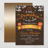 UNE PETITE CITROUILLE Invitation à une fête prénat (Devant / Derrière)