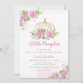 Une Petite Citrouille Invitation Baby shower fille (Devant)