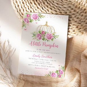 Une Petite Citrouille Invitation Baby shower fille