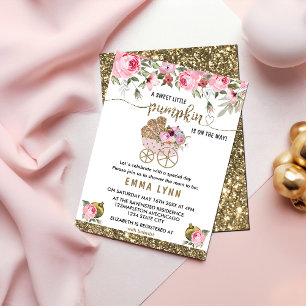 Une Petite Citrouille Invitation Baby shower fille