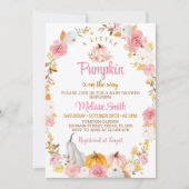 Une Petite Citrouille Invitation Baby shower fille (Devant)