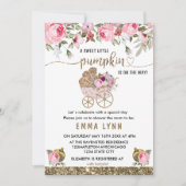 Une Petite Citrouille Invitation Baby shower fille (Devant)