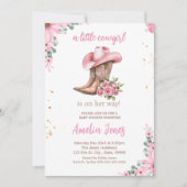 Une petite fille Baby shower Invitation (Devant)