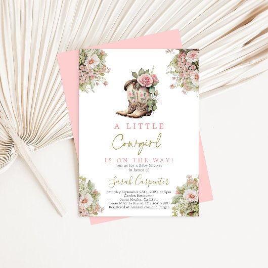 Une petite fille Baby shower Invitation