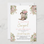 Une petite fille Baby shower Invitation (Devant)