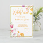 Une Petite Fleur sauvage Invitation Baby shower fi (Debout devant)