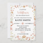 Une Petite Fleur sauvage Invitation Baby shower fi (Devant)