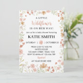 Une Petite Fleur sauvage Invitation Baby shower fi (Debout devant)