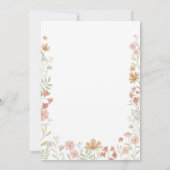 Une Petite Fleur sauvage Invitation Baby shower fi (Dos)