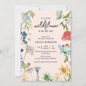 Une Petite Fleur sauvage Invitation Baby shower fi (Devant)
