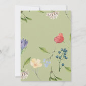 Une Petite Fleur sauvage Invitation Baby shower fi (Dos)