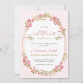 Une Petite Fleur sauvage Invitation Baby shower fi (Devant)