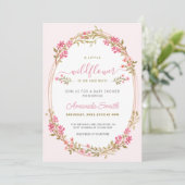 Une Petite Fleur sauvage Invitation Baby shower fi (Debout devant)