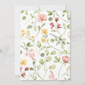 Une Petite Fleur sauvage Invitation Baby shower fi (Dos)