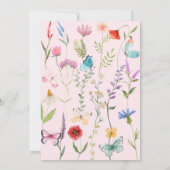 Une Petite Fleur sauvage Invitation Baby shower fi (Dos)