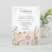 Une Petite Fleur sauvage Invitation Baby shower fi (Debout devant)