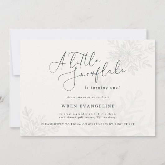 Une petite invitation à fêter un fêtrement de neig (Devant)