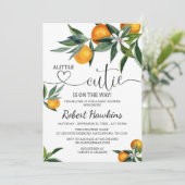 Une petite invitation au Baby shower Cutie (Debout devant)