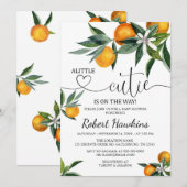 Une petite invitation au Baby shower Cutie (Devant / Derrière)