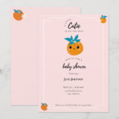 Une petite invitation au Baby shower Cutie (Devant / Derrière)