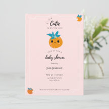 Une petite invitation au Baby shower Cutie