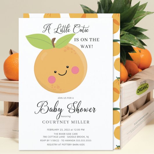 Une petite invitation au Baby shower Cutie