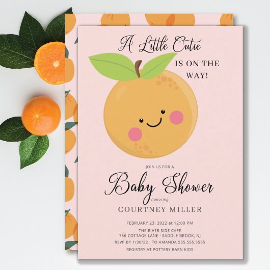 Une petite invitation au Baby shower Cutie