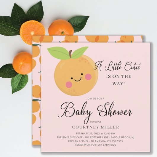 Une petite invitation au Baby shower Cutie