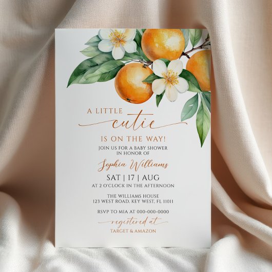 Une petite invitation au Baby shower Cutie