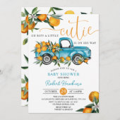 Une petite invitation au Baby shower Cutie (Devant / Derrière)