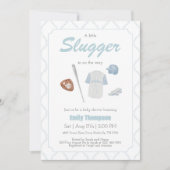 Une petite invitation au Baby shower de baseball S (Devant)