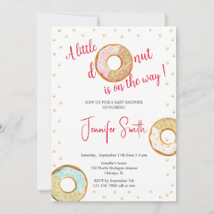 Une petite invitation au baby shower de beignes d'