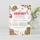 Une petite invitation au Baby shower de cowboy (Debout devant)