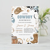 Une petite invitation au Baby shower de cowboy (Debout devant)